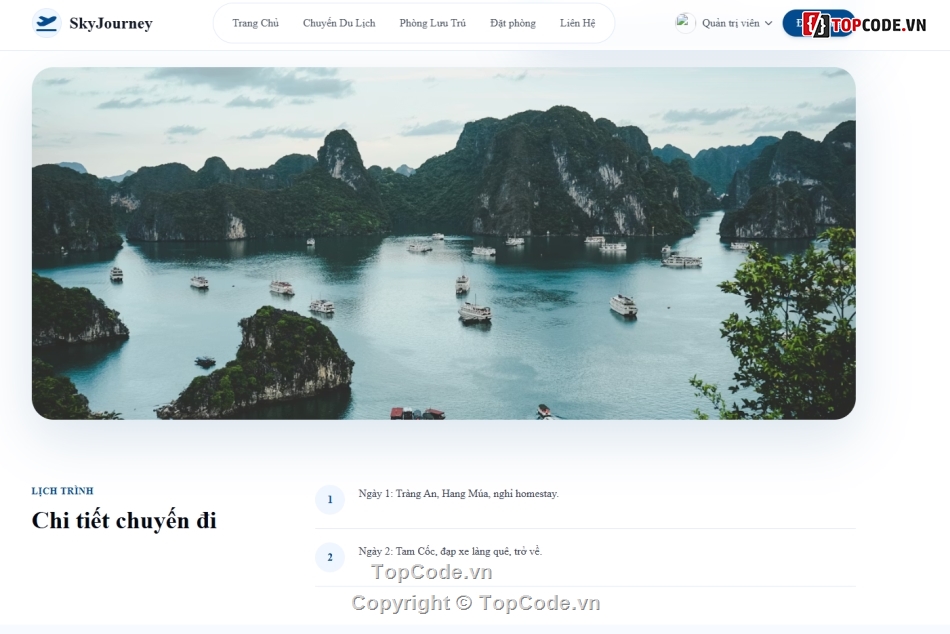 web giới thiệu du lịch,web đặt phòng,website giới thiệu du lịch